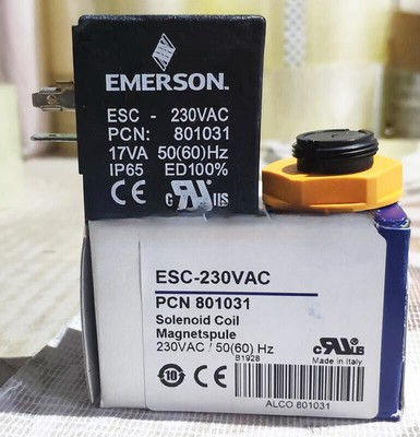 ONE New Emerson ESC 230V PCN 801031 Solenoid Valve Coil