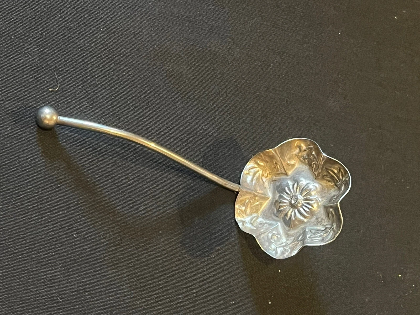 Antique Mayell Sauce Ladle Serving Spoon Silver Plated Ornate Design