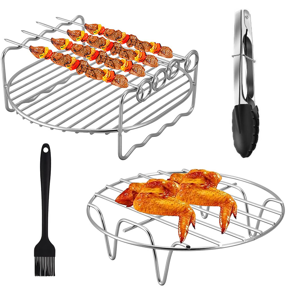 7.8 Inch Air Fryer Rack Kitchen Baking Tray Layer Round Barbecue