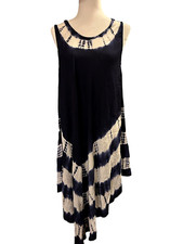 Priya Concepto Indu Maxi Free Flowing Blue/White Scoop Neck Sleeveless Dress