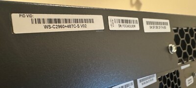 Cisco Catalyst WS-C2960+48TC-S  V02 log tested  15.2(7)E10