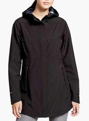 Eddie Bauer Women's RIPPAC Stretch Rain Parka NWT color Black Size Large
