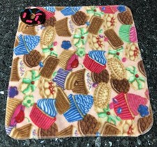 Handmade Cupcakes  Cookies Fleece Puppy Dog Comfort Security Blanket  Toy