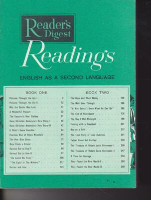 READER'S DIGEST READINGS ENGLISH AS A SECOND LANGUAGE 1965 IN INGLESE