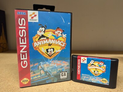 SEGA Genesis Warner Bros Animaniacs in Box Case (No Manual SEGA Genesis Warner Bros Animaniacs in Box Case (No Manual