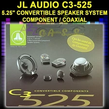JL AUDIO C3-525 EVOLUTION 5.25" 225W CONVERTIBLE COMPONENT FOUR SPEAKER SYSTEM 4