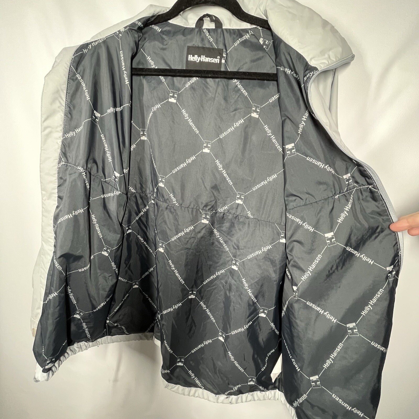 Helly Hansen Helly Tech Gray Hooded Jacket Mens L… - image 16