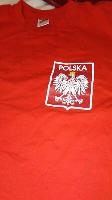 Polska Poland Futbal National Team Shirt Size Large Soccer Warsaw Krakow