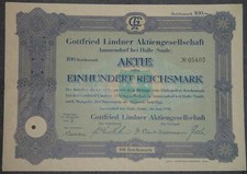 Gottfried Lindner Aktiengesellschaft 1930 100 RM