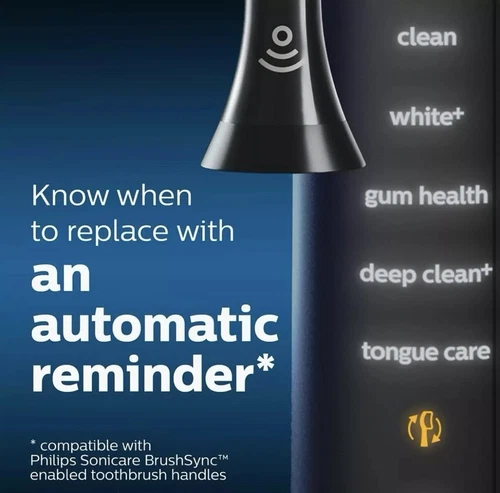 4/8er Philips Sonicare Ersatzbürsten G3 Gum Care Schwarz-Weiß Original HX9054 - Bild 3 von 27