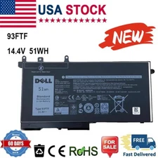 51WH genuine 93FTF Battery For Dell Latitude 5280 5480 5580 5290 5490 D4CMT NEW