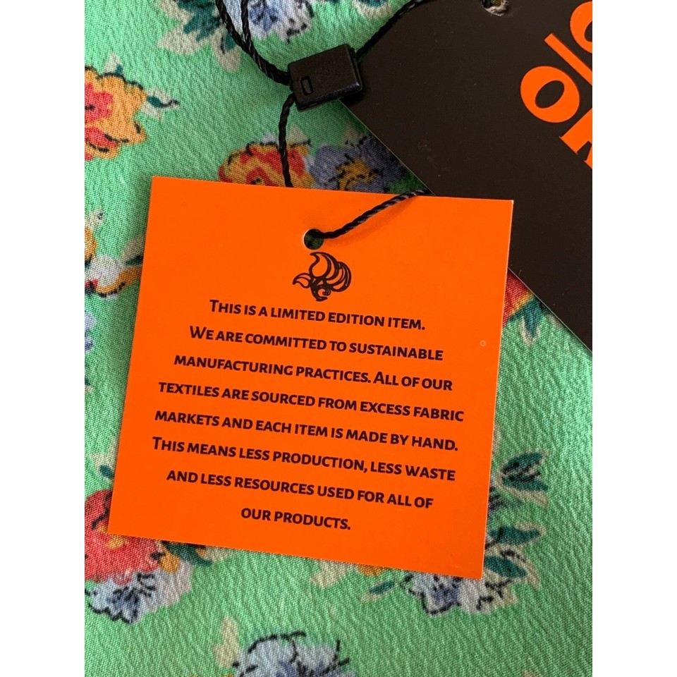 OOTO Out of the Ordinary Maria Green Ditsy Floral Wrap Dress UK size S