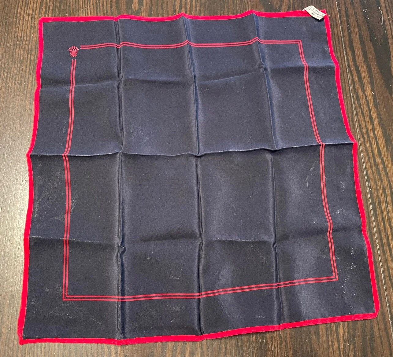 Foulard carré de poche vintage Christian Dior 100% soie 15