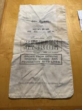 Vintage Genuine Pfister Hybrids Seed Sack Bag Man Cave Corn Z21