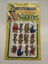 New Vintage 1977 Flintstone Three Dimensional Puffy Stickers