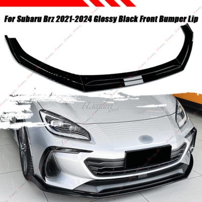 For 2021-2025 Subaru BRZ ZD8 STI Style Gloss Black Front Bumper Lip Spoiler