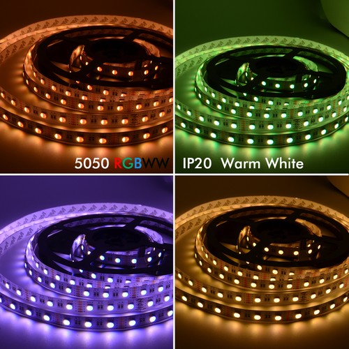 5M 5050 4in1 Chip RGBW LED Strip Light 12V 24V Tape Under Cabinet Kitchen Light - Picture 7 of 21