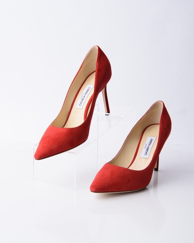 Jimmy Choo Romy 85 Womens Red Suede 