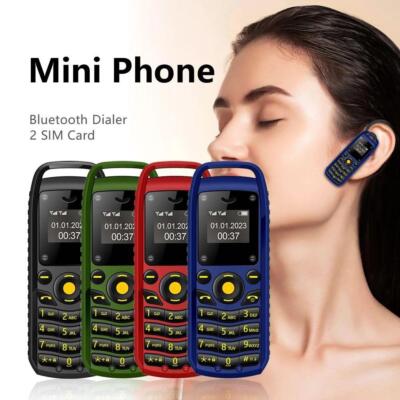 Kleines Micro Mini GSM entsperrt Handy Bluetooth Wählscheibe Sprachwechsler