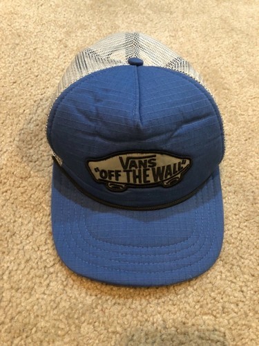 Vans Classic Patch Trucker Cappello Blu Grigio Snapback 100% Autentico Off  The Wall | eBay