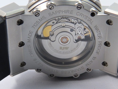RSW OUTLAND STEEL REVOLVING DISCS WATCH. SWISS AUTOMATIC. Super RARE. Boxed - Picture 7 of 11