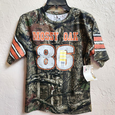 Mossy Oak T Shirt Youth XL 14-16 Green Camo SS Break Up Infinity 86 Logo