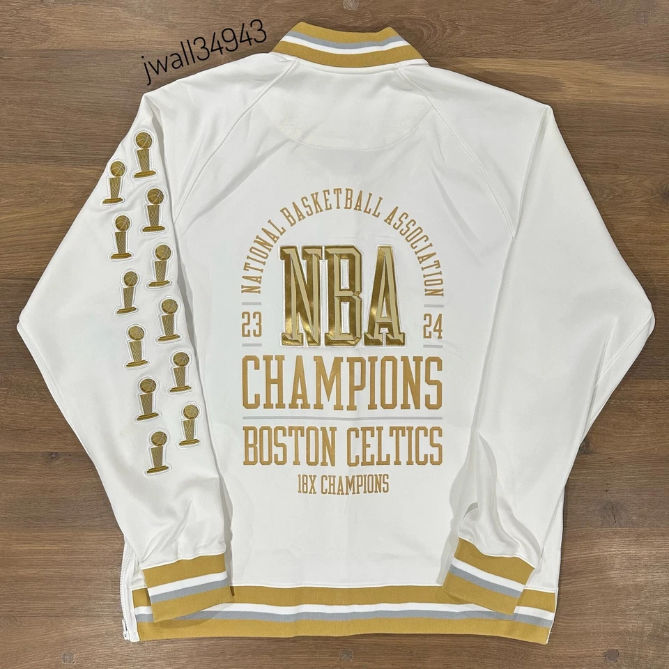 Boston Celtics Nike 2024 NBA Finals Champions Banner Authentic Showtime Jacket - Image 2 of 4