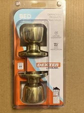 Dexter by Schlage J40BYR605 Byron Bed and Bath Knob, Bright Brass