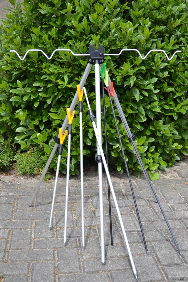 DAM Rutenständer Auflagen Tripod Erdspeer Kunststoff Aluminium feststehend /Tele