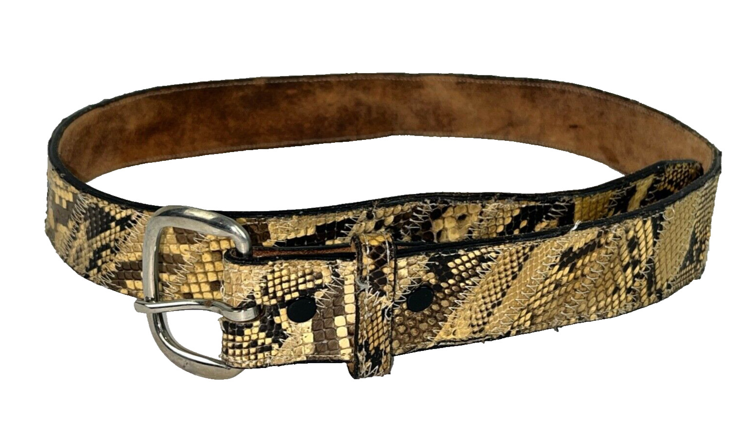 ACME Women's Patchwork Genuine Python Leather Bel… - image 1