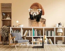 3D Red Panda Tree A201 Animal Wallpaper Mural Poster Wall Stickers Decal Zoe