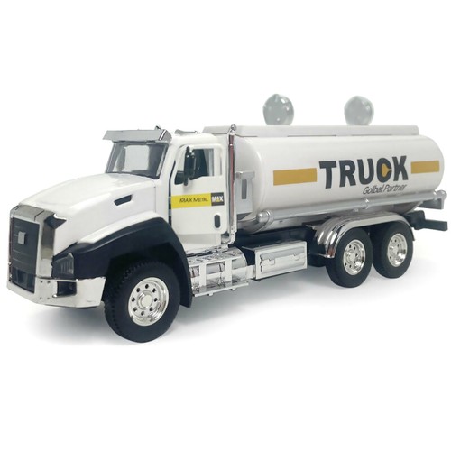 Alloy+PC Pull Back Tanker Trailer Truck Model Car Diecast Kids Toy Vehicle 1/50[ - Picture 5 of 12