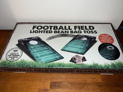 great outdoor games co football field lighted bean bag toss corn hole game NEW!