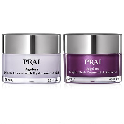 PRAI Beauty Ageless Day & Night Neck Kit | 1 Throat & Decolletage Day Creme a...
