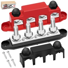 250A Bus Bar 12V Marine 3/8" Power Distribution Block Automotive Busbar Termi...