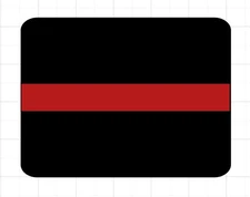 STICKER Fire Service thin RED line vinyl laminated glossy USA Firefighter