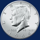 1964 Kennedy Half Dollars- 90% Silver -AU/BU CONDITION- FREE SHIPPING!