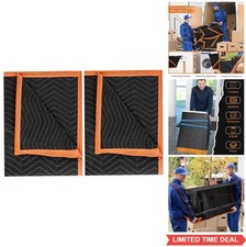 Moving Blankets 80 x 72 In Heavy Duty Quilted 2 Pack Furniture Packing Pad