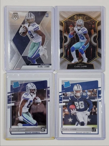[4] CEEDEE LAMB 2020 SELECT CONCOURSE ROOKIE DONRUSS OPTIC MOSAIC RC Q3933