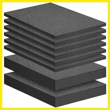 8 Pcs Polyurethane Foam Sheets- 2 Sizes Cuttable Foam Inserts for Cases- Pack...