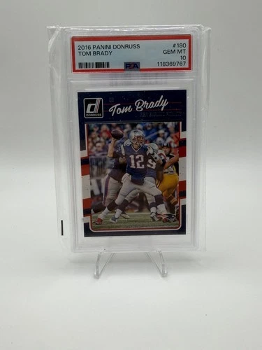 Panini 2016 Donruss Tom Brady #180 PSA 10 New England Patriots Football Card