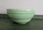 Vintage Bauer Pottery Beehive Large Mixing Nesting Bowl Jade Green Unmarked 10"