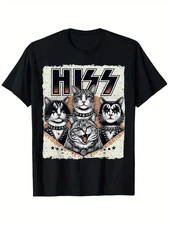 Cat Hiss Funny Cat Lover Cat Owner Cat Humor Distressed T-Shirt, Suitable for Me