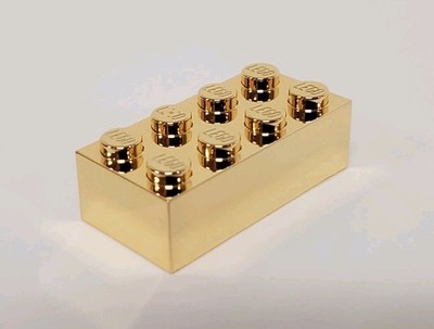 Lego Masters Golden Brick 2x4 NEW Chrome Gold | eBay