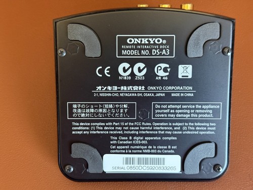 Onkyo ipod doc DS -a3 ( For iPod 30 pin Connector) - Picture 2 of 4