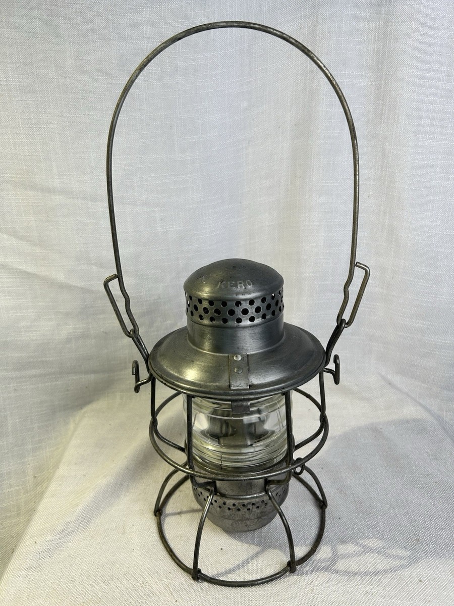 未使用 ADLAKE KERO 300 Railroad Lantern ③ Vintage Adlake 300 Kero Railroad RR Lantern Lamp Clear