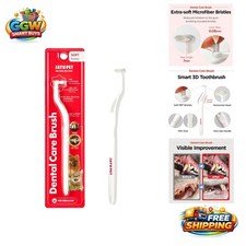 Gentle Microfiber Toothbrush for Cats and Small Dogs - Ideal for Tartar Control
