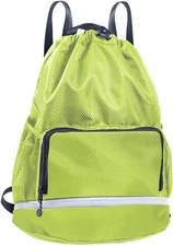 Swim Essentials Beach Gym Backpack - Drawstring Gym Bag with Shoes Compartment a