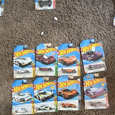 Hot Wheels 9-Car 1:64 Diecast Lot Czinger 21C/'94 Bugatti EB110 SS/Solus GT