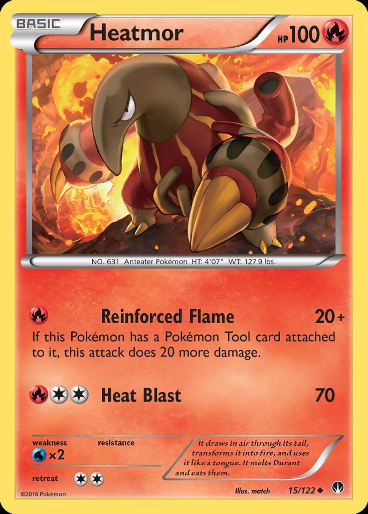 Pokemon Heatmor (15/139) BREAKpoint LP REVERSE HOLO